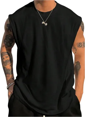 Men's Tank Tops Summer Crew Neck Sleeveless Shirts Workout Gym Muscle Tank Tops Undershirs
