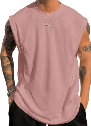 Men's Tank Tops Summer Crew Neck Sleeveless Shirts Workout Gym Muscle Tank Tops Undershirs