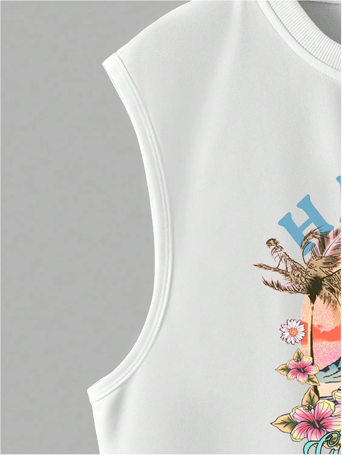 Men's Tank Tops Summer Crew Neck Sleeveless Shirts Workout Gym Muscle Tank Tops Undershirs