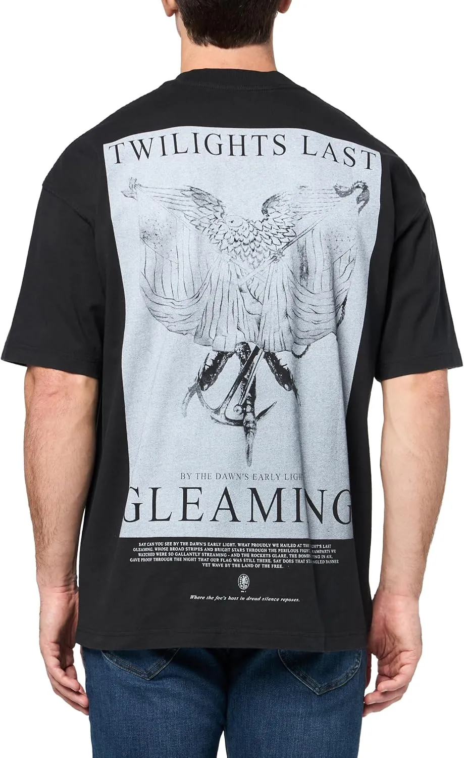 Men's Twilight Logo Printed Oversized T-Shirt