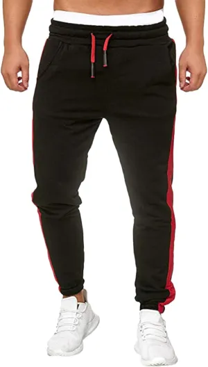 Mens Workout Cargo Sweatpants Hiking Cargo Pants Athletic Joggers Pants Outdoor Casual Trousers Mens Drawstring Pants
