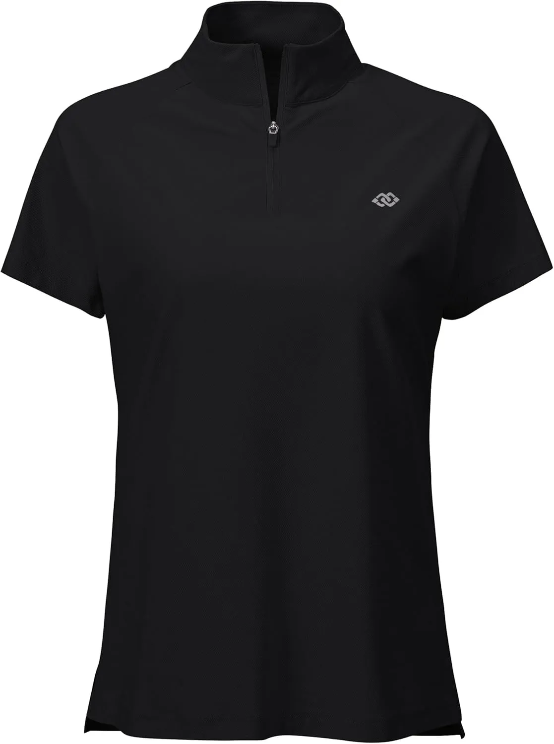 MoFiz Women's UPF 50  Golf Polo Tennis Shirt 1/4 Zip Short Sleeve Collared Athletic Top Quick Dry for Workout Outdoor Sports