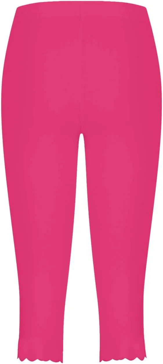New Leggings for Women Lace Capri Leggings Slim Fit Yoga Pants Soft Lace Hem Stretch Crop Tights for Workout Running