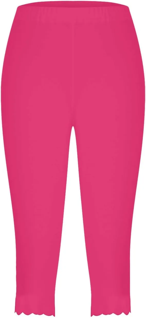 New Leggings for Women Lace Capri Leggings Slim Fit Yoga Pants Soft Lace Hem Stretch Crop Tights for Workout Running