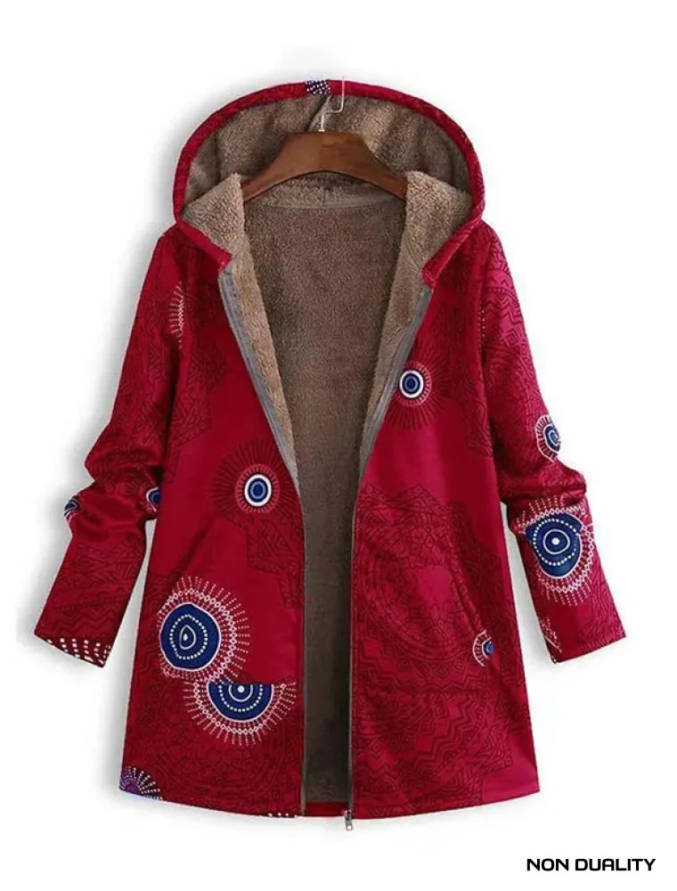 Non Duality | Boho Chic Hooded Fleece Coat