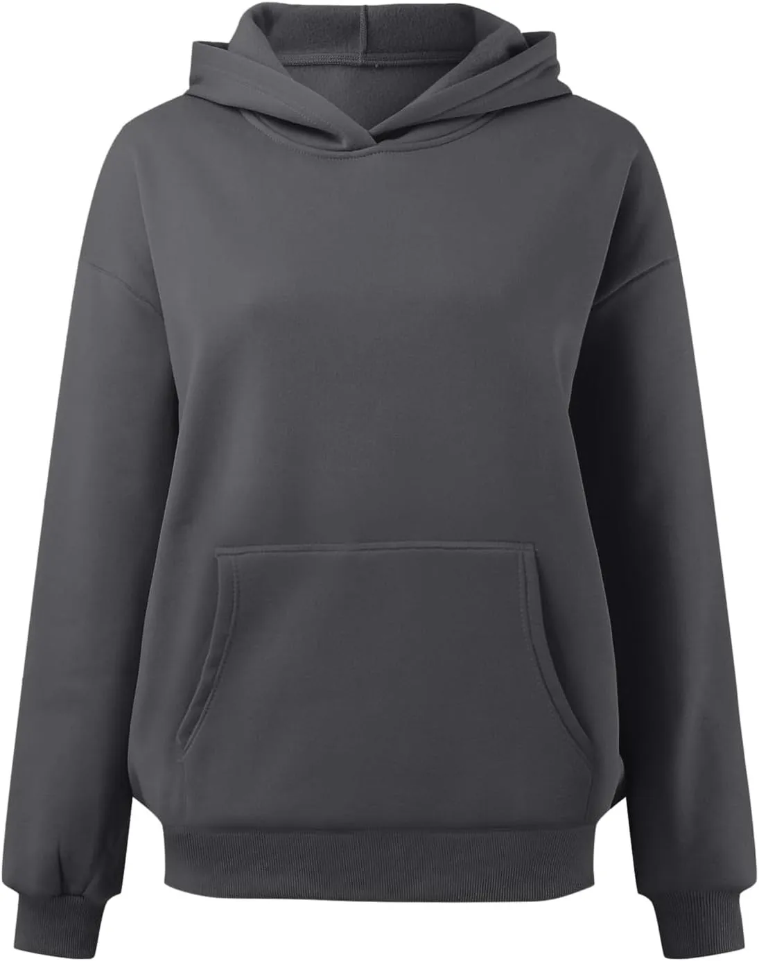 Oversized Plain Hoodies for Women Casual Trendy 2024 Fall Outfits Fleece Y2K Sweatshirts Pullover Long Sleeve Tops
