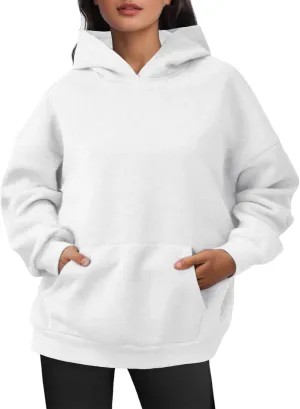Oversized Plain Hoodies for Women Casual Trendy 2024 Fall Outfits Fleece Y2K Sweatshirts Pullover Long Sleeve Tops