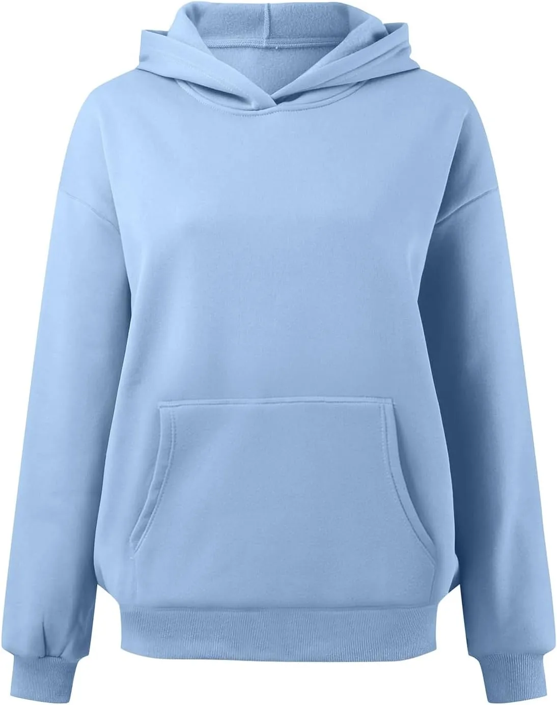 Oversized Plain Hoodies for Women Casual Trendy 2024 Fall Outfits Fleece Y2K Sweatshirts Pullover Long Sleeve Tops