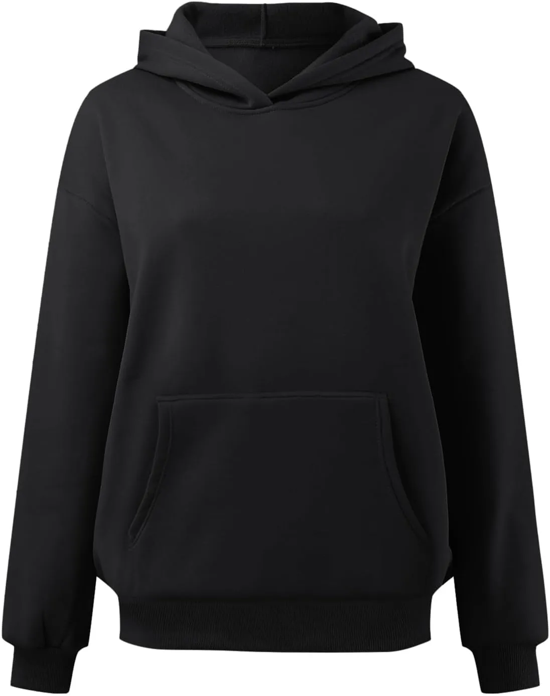 Oversized Plain Hoodies for Women Casual Trendy 2024 Fall Outfits Fleece Y2K Sweatshirts Pullover Long Sleeve Tops