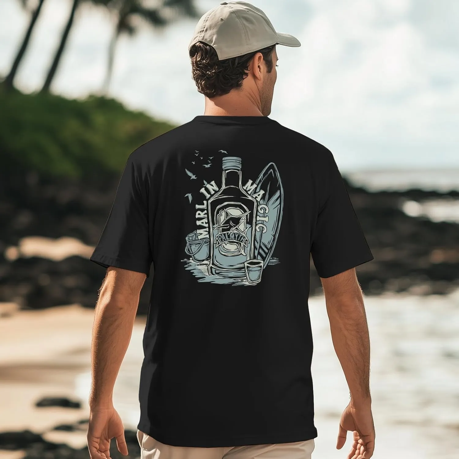 Palmyth Mens Fishing Shirts Short Sleeve UPF 50  T-Shirt UV Sun Protection SPF Tee Quick Dry