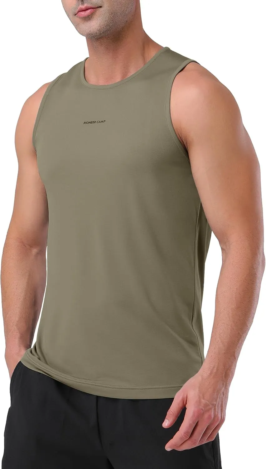 Pioneer Camp Men's Workout Tank Tops Quick Dry Sleeveless T Shirts Athletic Running Gym Beach Muscle Tee