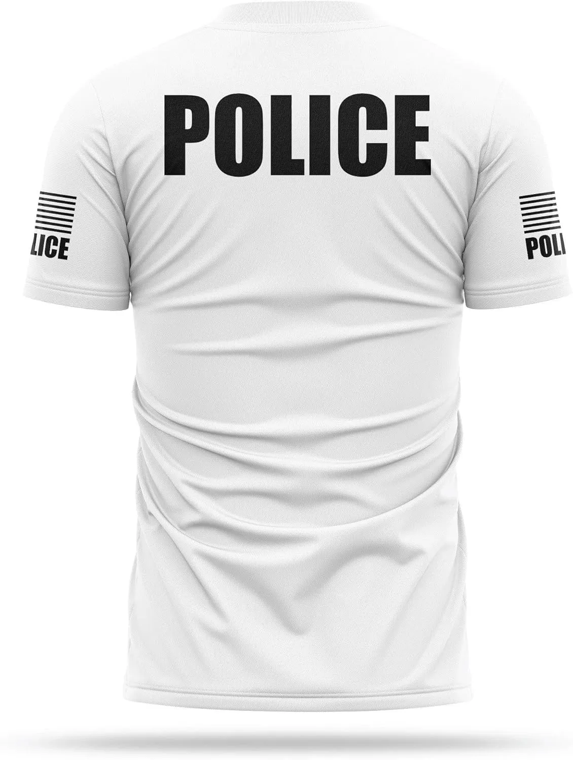 Police Utility Shirts for Men | USA Patriotic Lightweight Tee | Micro Polyester, Moisture-Wicking Quick-Dry Comfort.