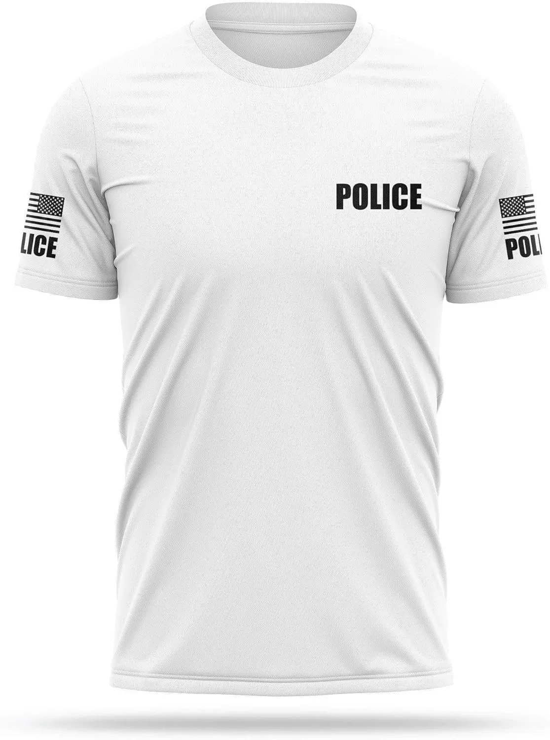 Police Utility Shirts for Men | USA Patriotic Lightweight Tee | Micro Polyester, Moisture-Wicking Quick-Dry Comfort.
