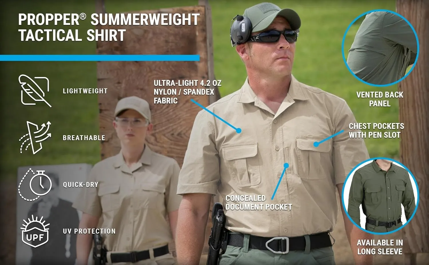Propper Men's Summerweight Tactical Short Sleeve Shirt