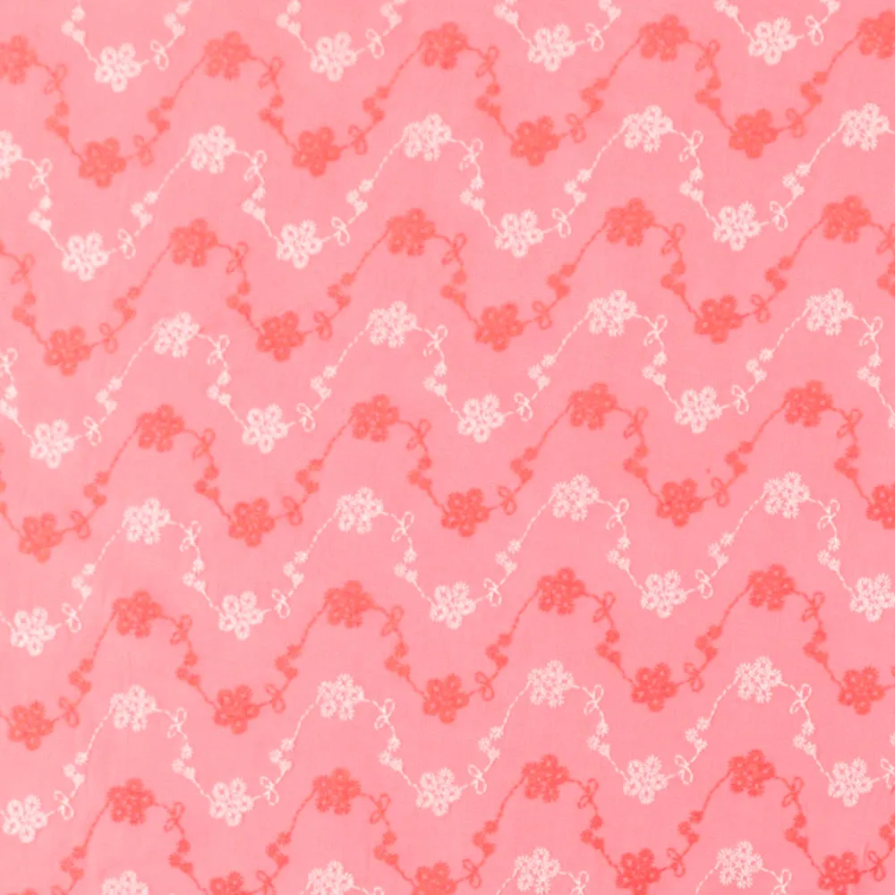 PUFF Printed Rayon Voile - Daisy - Pink