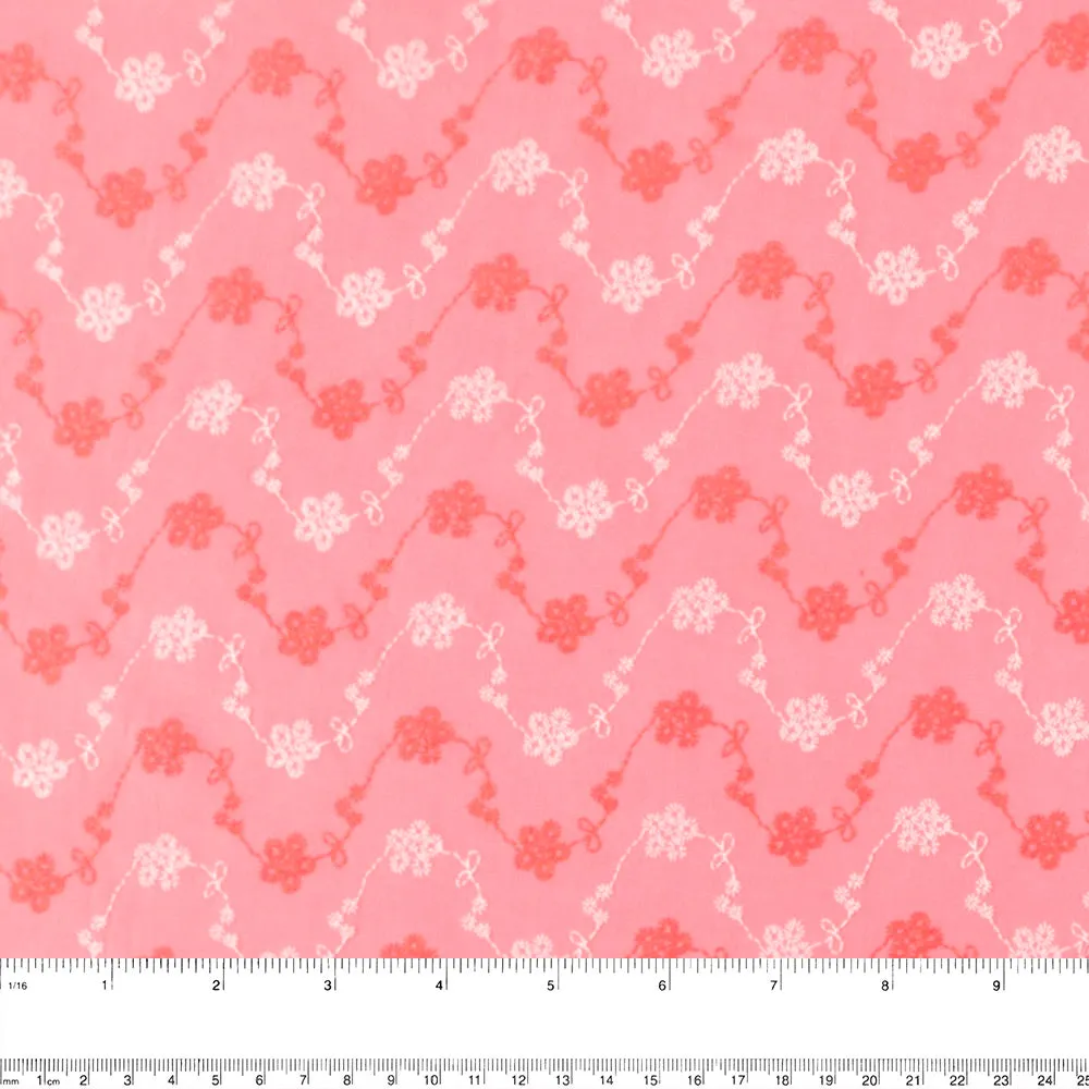 PUFF Printed Rayon Voile - Daisy - Pink