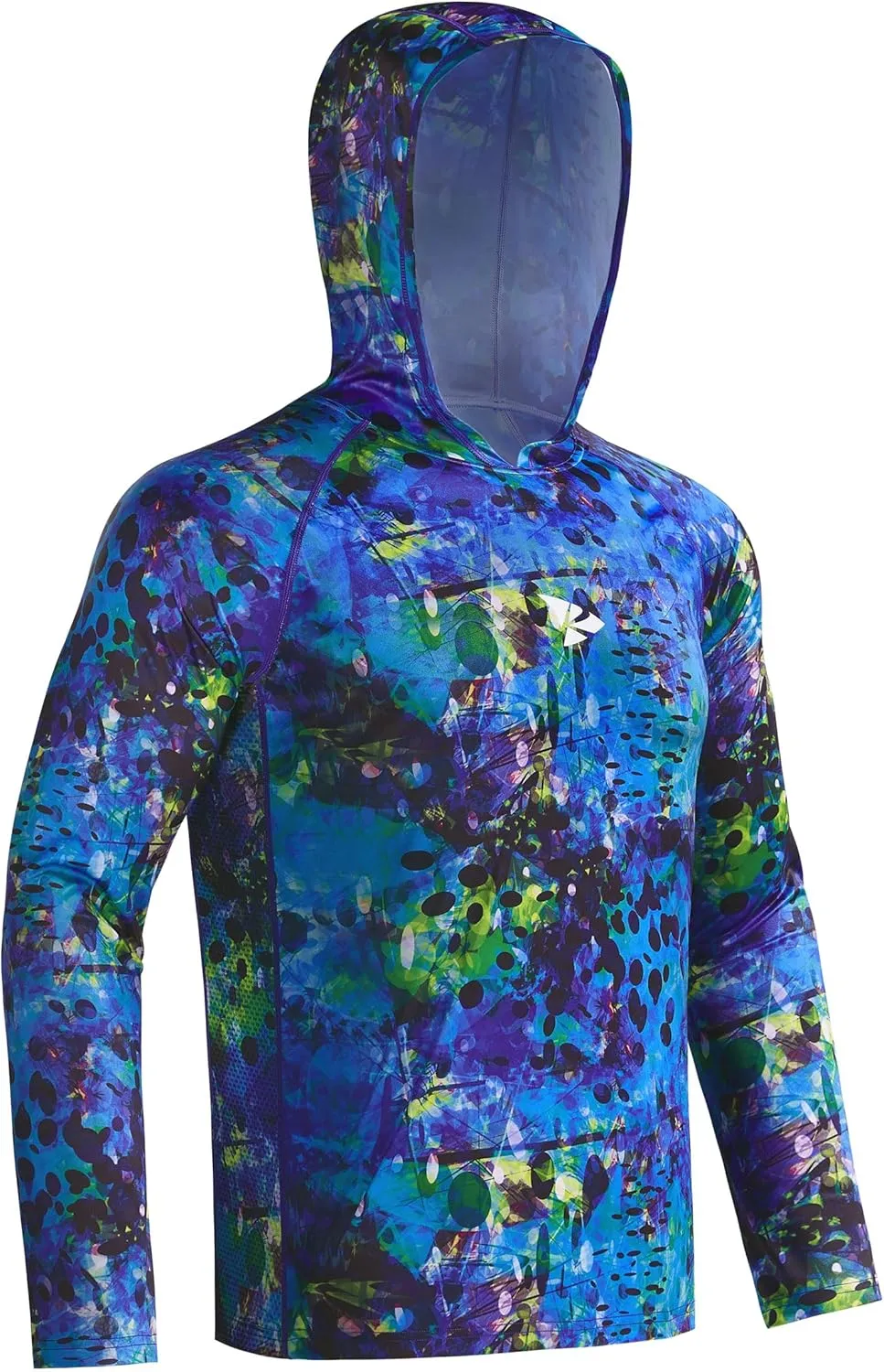 Rodeel Mens Loose-Fit Fishing Hoodie T-Shirt Vented River Bluff Performance Long Sleeve Shirt UPF 50 Sun Protection