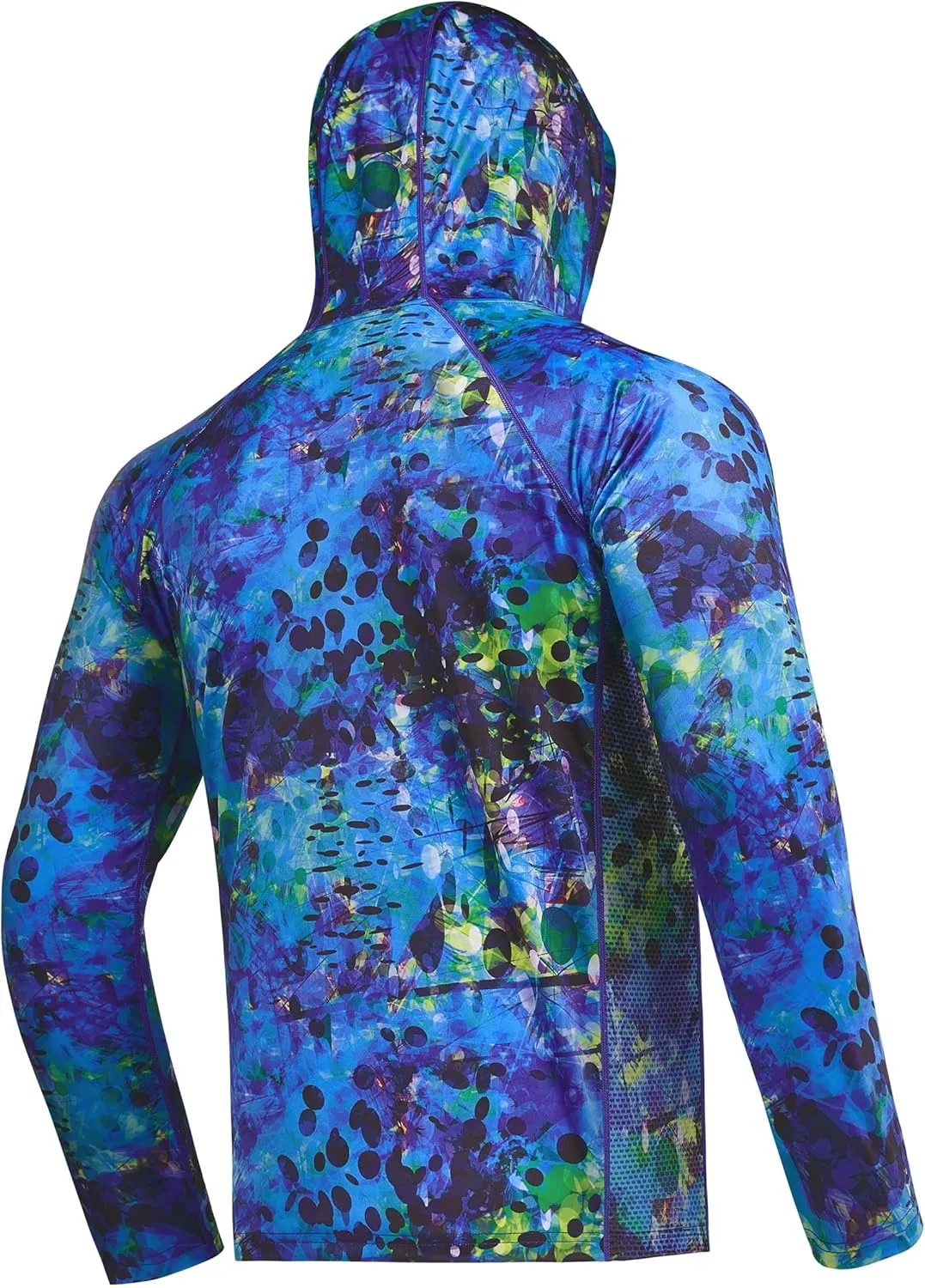 Rodeel Mens Loose-Fit Fishing Hoodie T-Shirt Vented River Bluff Performance Long Sleeve Shirt UPF 50 Sun Protection