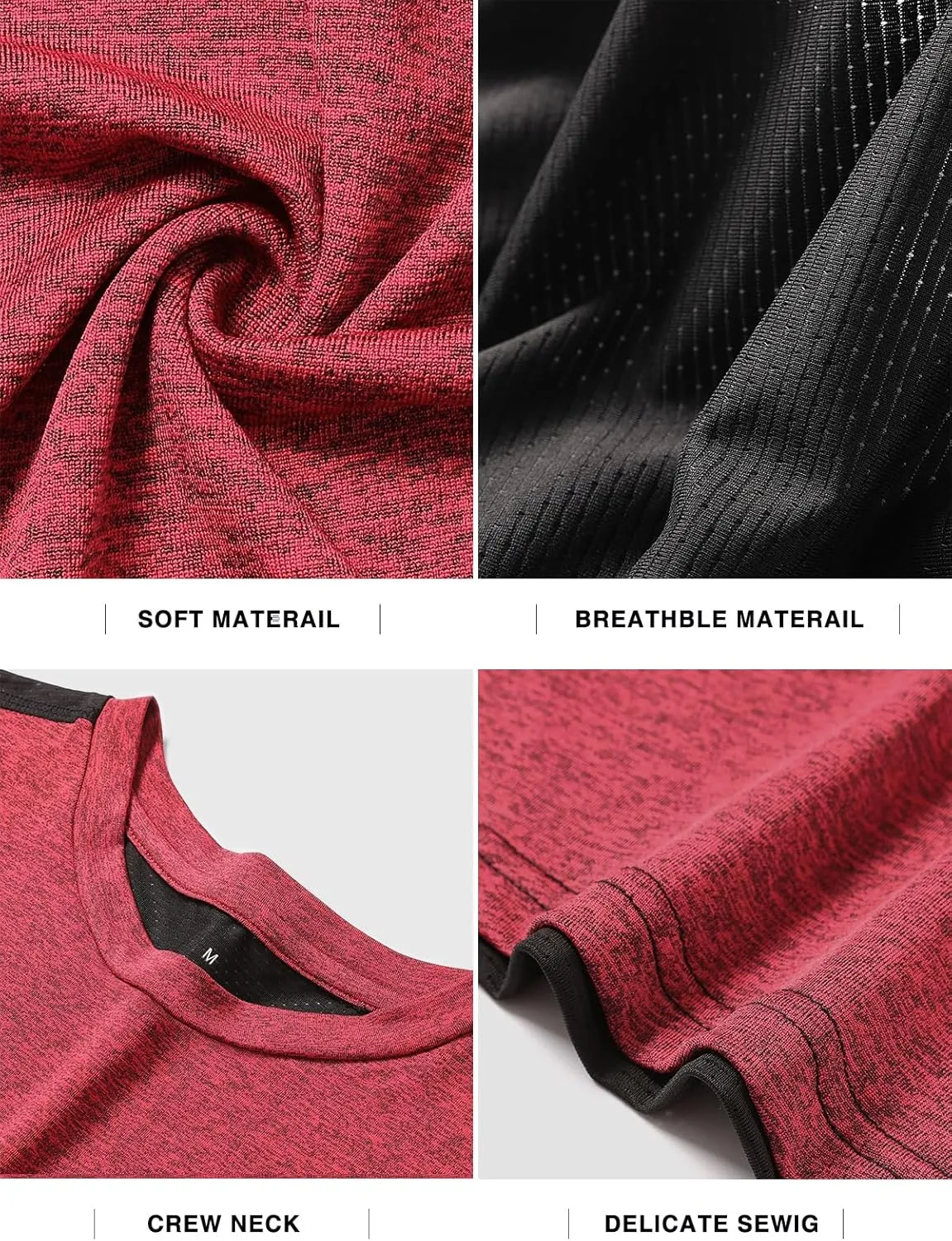 Rosyline Men's 4 Pack Workout Tank Tops Quick Dry Gym Muscle Tee Bodybuilding Fitness Sleeveless Shirts