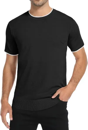 Sailwind Mens Short Sleeve Crew Neck Contrast Trim Knit T-Shirt