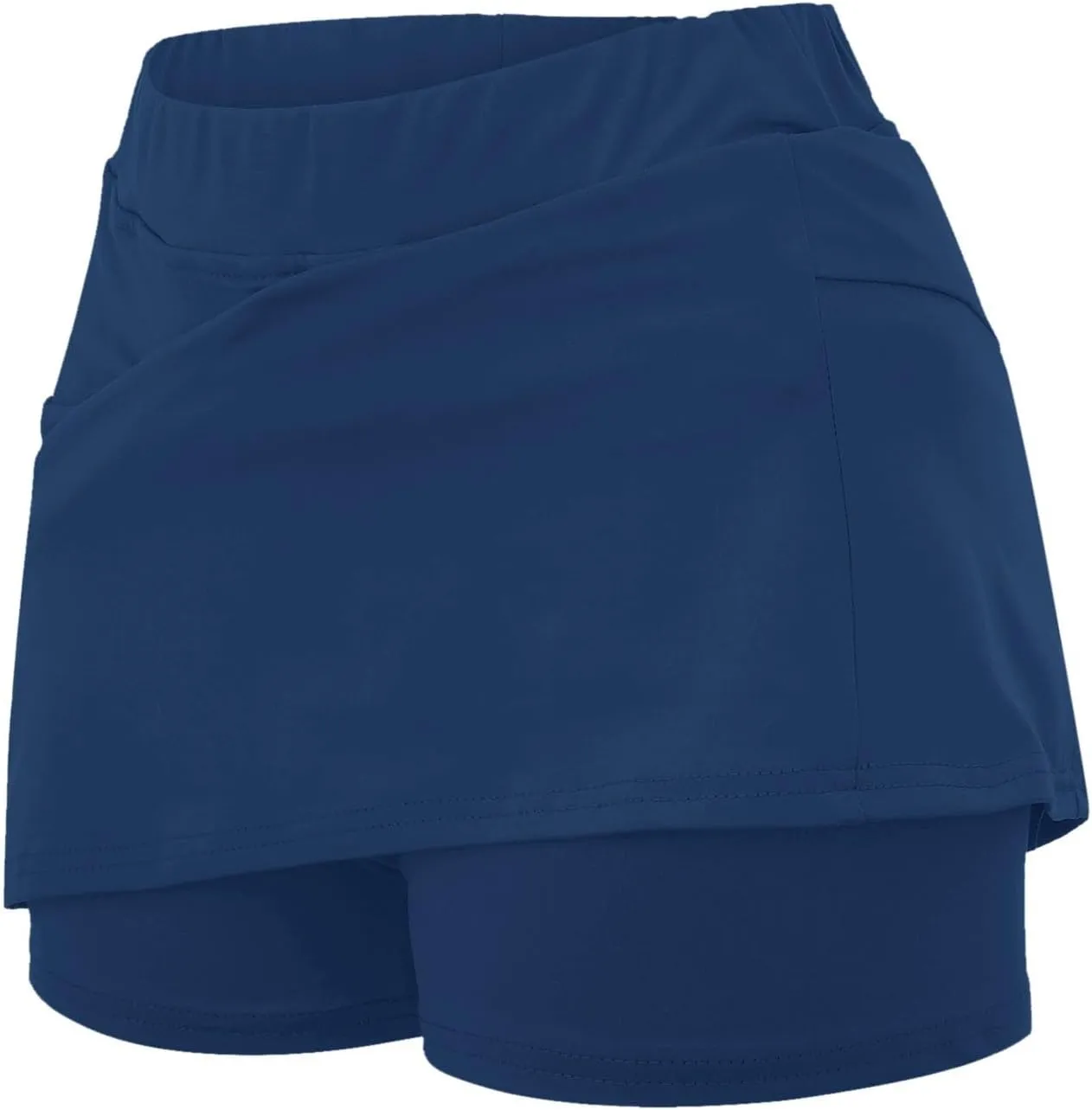 Skorts for Women with Pockets Casual Plus Size High Waist Tummy Control Athletic Skirts with Shorts Underneath