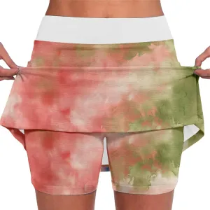 Skorts For Women With Pockets High Waist Tummy Control Women's Yoga Shorts Casual Plus Size Dressy Athletic Underneath