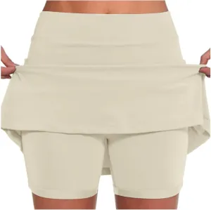 Skorts for Women with Pockets Plus Size High Waist Tummy Control Yoga Shorts Casual Dressy Athletic Tennis Mini Skirts