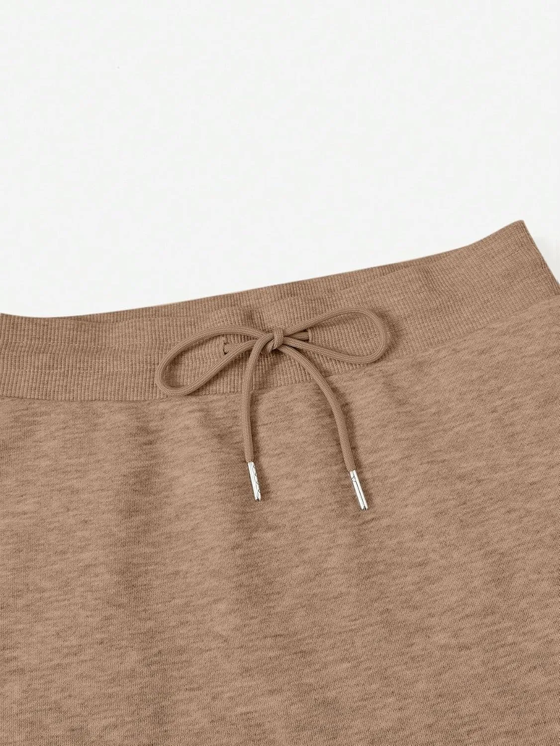 SOFIA'S CHOICE Mini Skirts for Women Summer Drawstring High Waist Sweat Skirt with Pockets
