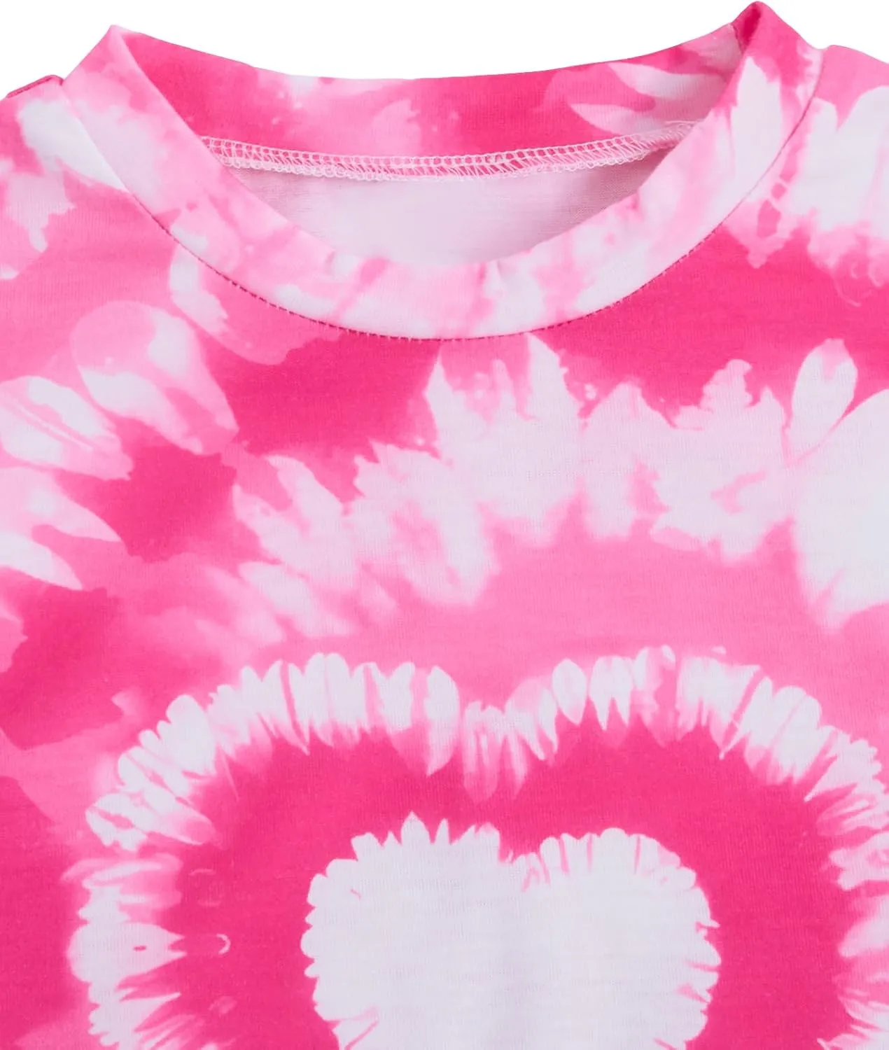 SOLY HUX Toddler Girl's Tie Dye T-Shirt Cute Heart Graphic Tee Shirts Casual Summer Short Sleeve Tops