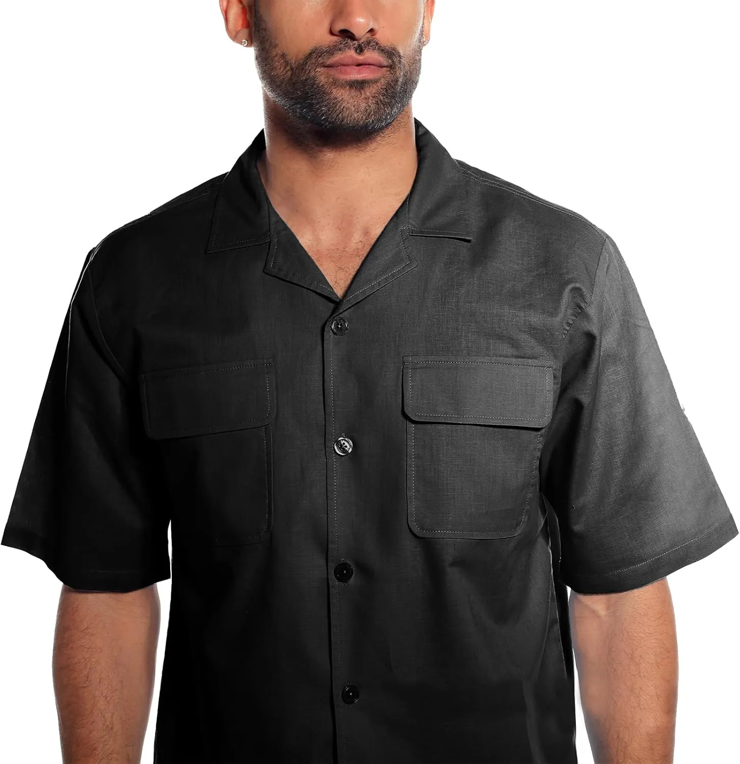 STACY ADAMS Men's Linen Shirt Pant Set