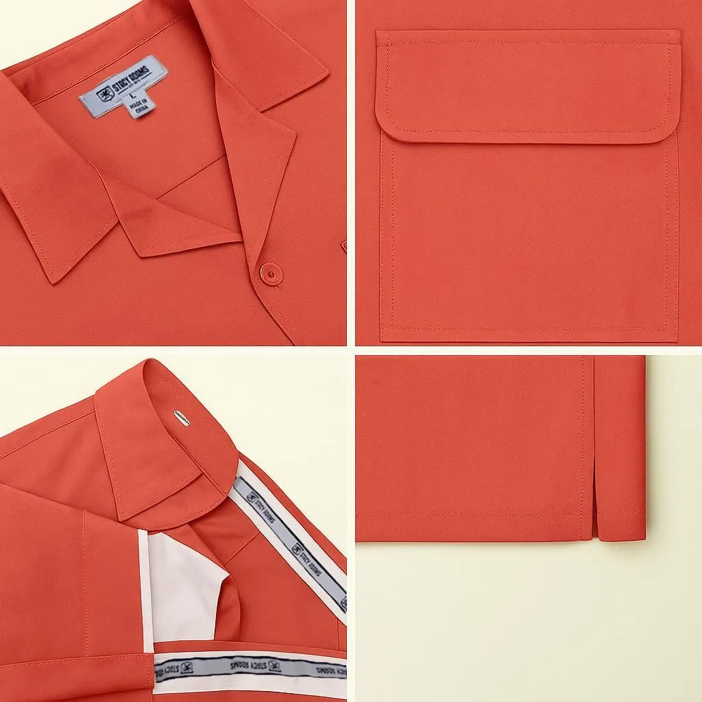 STACY ADAMS Men's Linen Shirt Pant Set