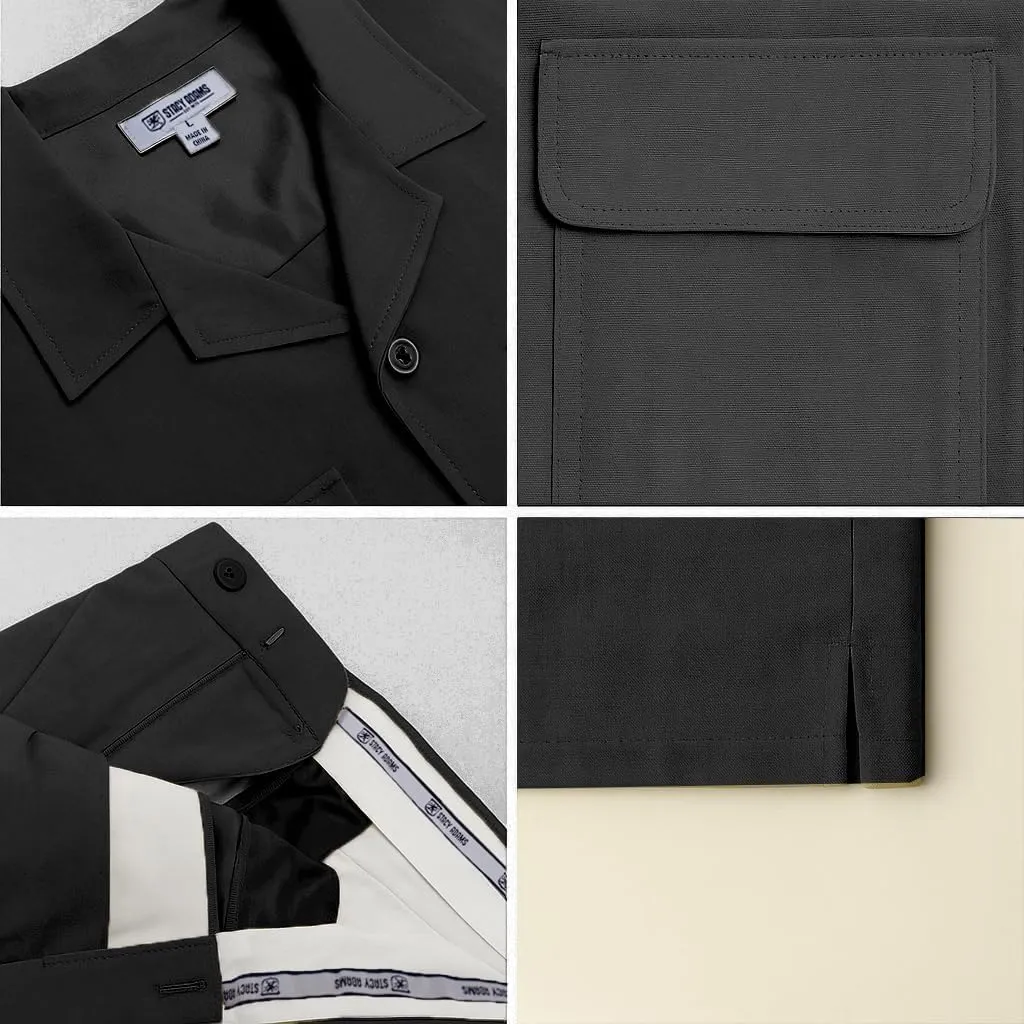 STACY ADAMS Men's Linen Shirt Pant Set
