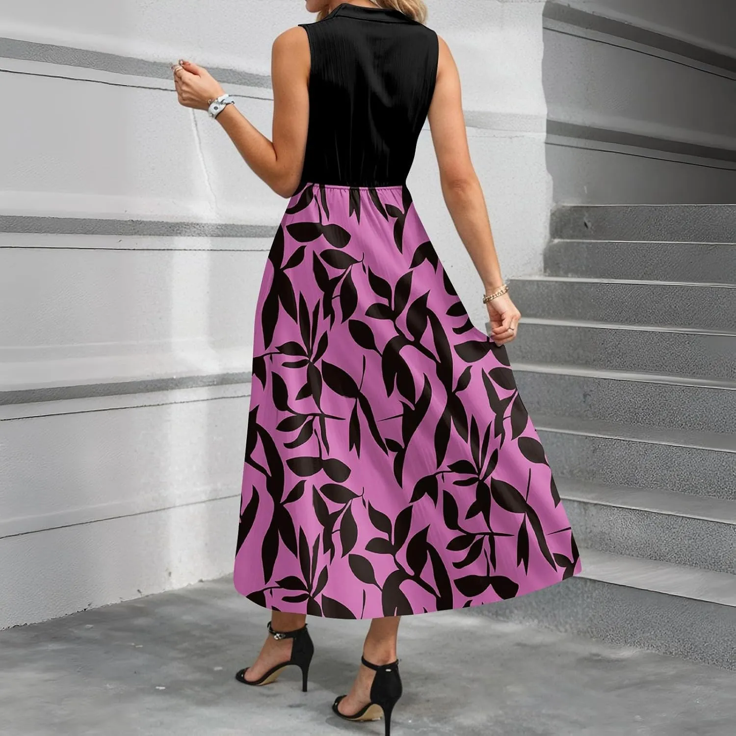 Summer Dresses for Women Casual Sleeveless Dresses Beach Flowy V Neck Tank Sundresses 2025 Fashion Holiday Dresses