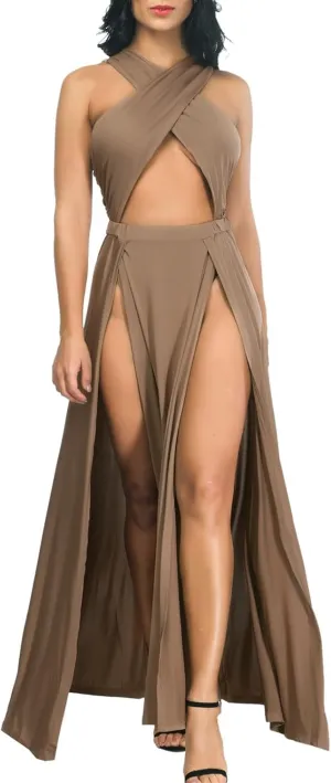 Summer Maxi Dresses for Women 2025 Elegant Flowy Tiered Ruffle Dress Casual Loose Swing Beach Vacation Clothes