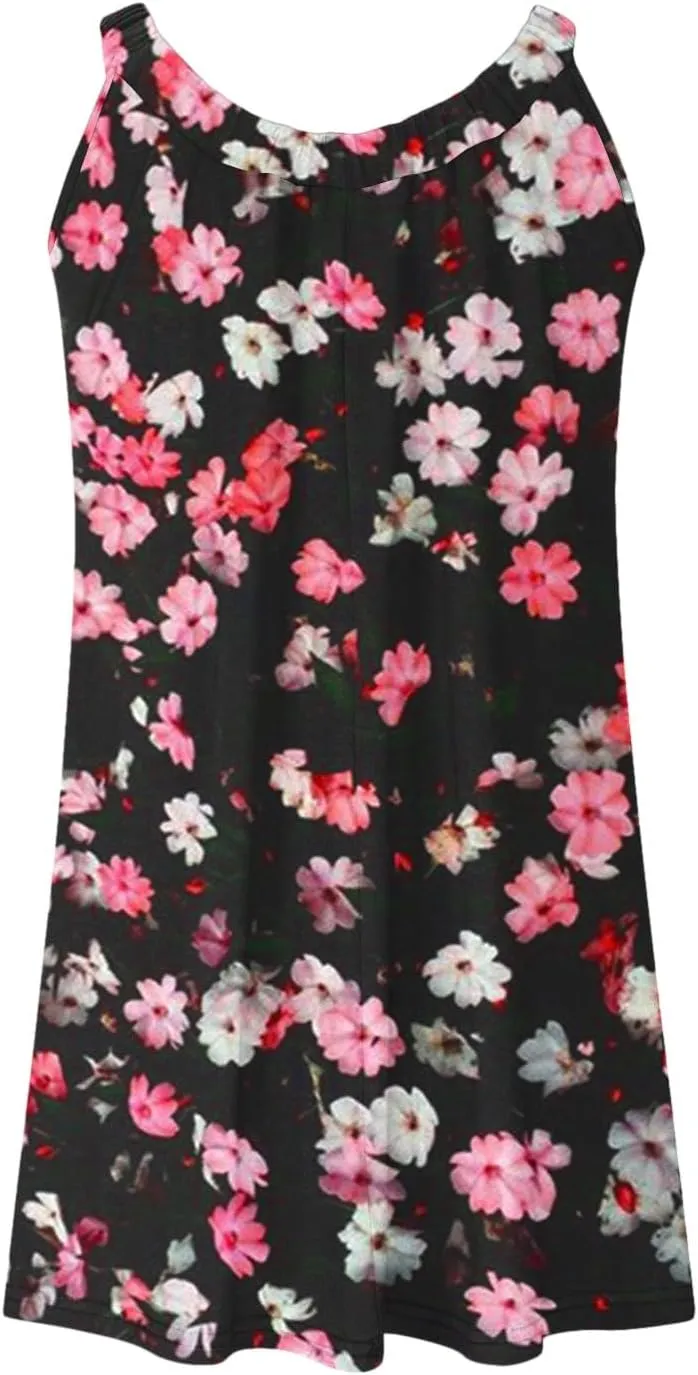 Sundresses for Women Beach Cover Ups Bohemian Floral Hawaiian Dress Sexy Summer Fashion Mini Tank Shirt Dresses