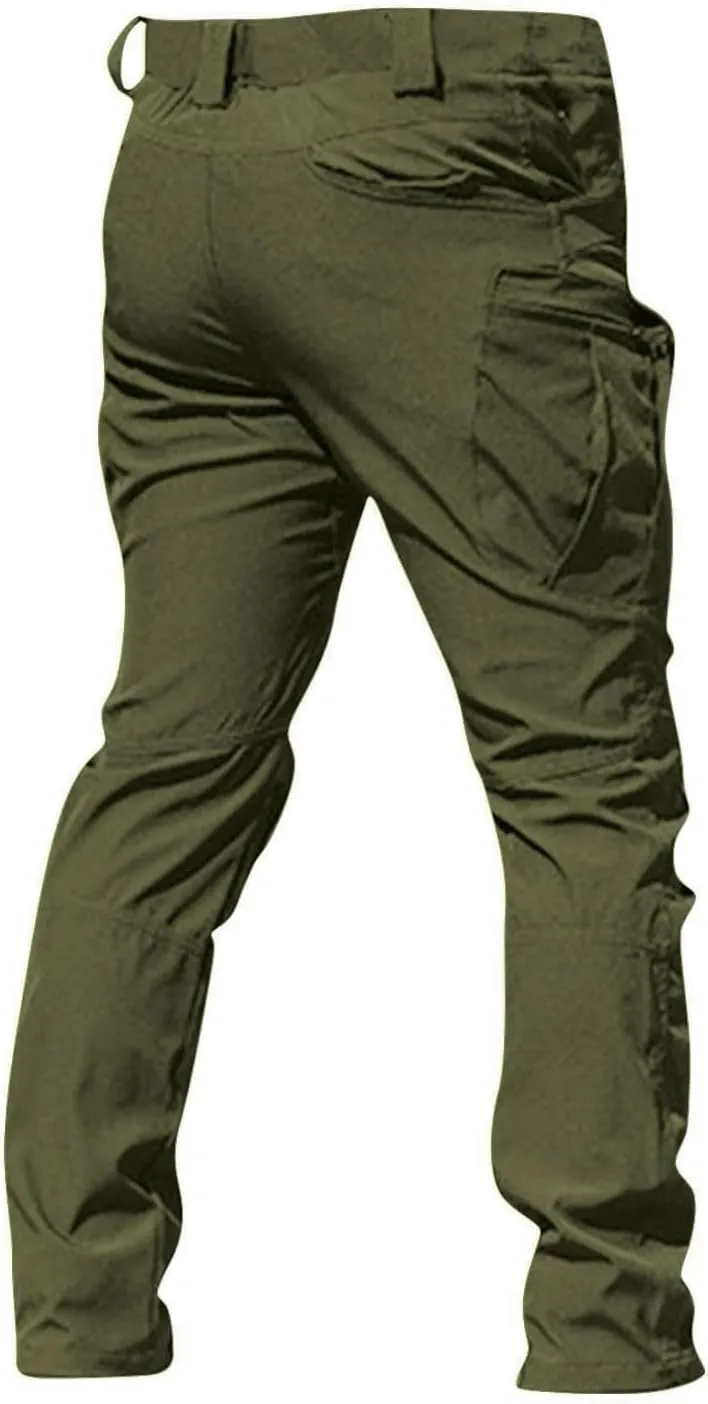 Tactical Pants for Men Water Resistant Hiking Cargo Pants Multi Pockets Stretch Waterproof Quick Dry Work Pants