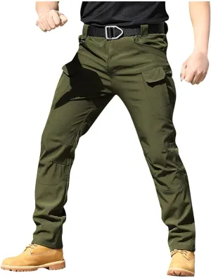 Tactical Pants for Men Water Resistant Hiking Cargo Pants Multi Pockets Stretch Waterproof Quick Dry Work Pants
