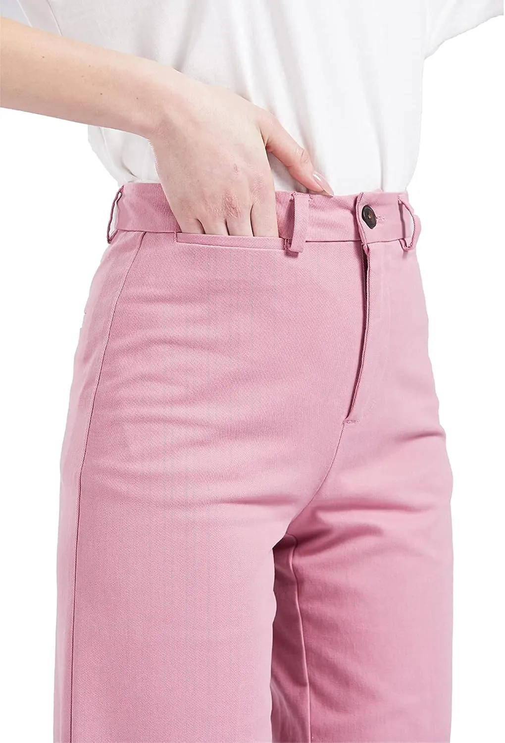 Taloyone High Waisted Casual Chino Pants for Women Work Trouser Slacks Women's Lounge Dress Pants