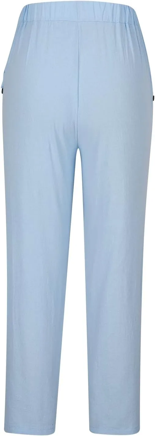 TARIENDY Womens Summer Pants Casual Drawstring Elastic Waist Trousers Loose Comfy Lightweight Beach Vacation Outfits 2025