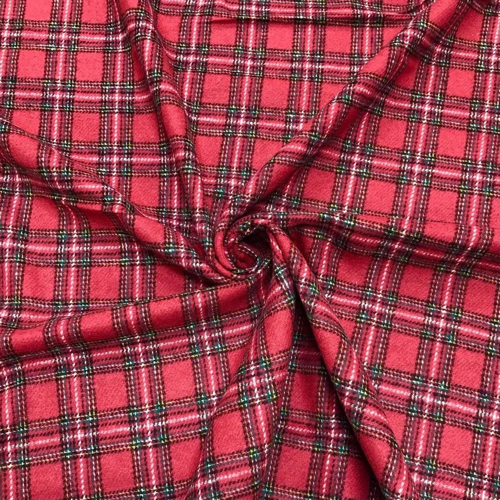 Tartan Wool Blend Fabric