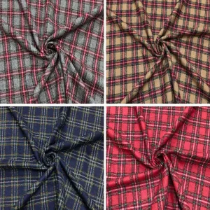 Tartan Wool Blend Fabric