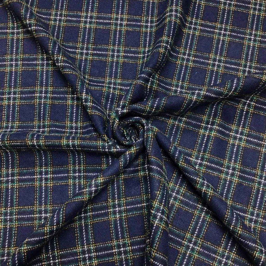 Tartan Wool Blend Fabric