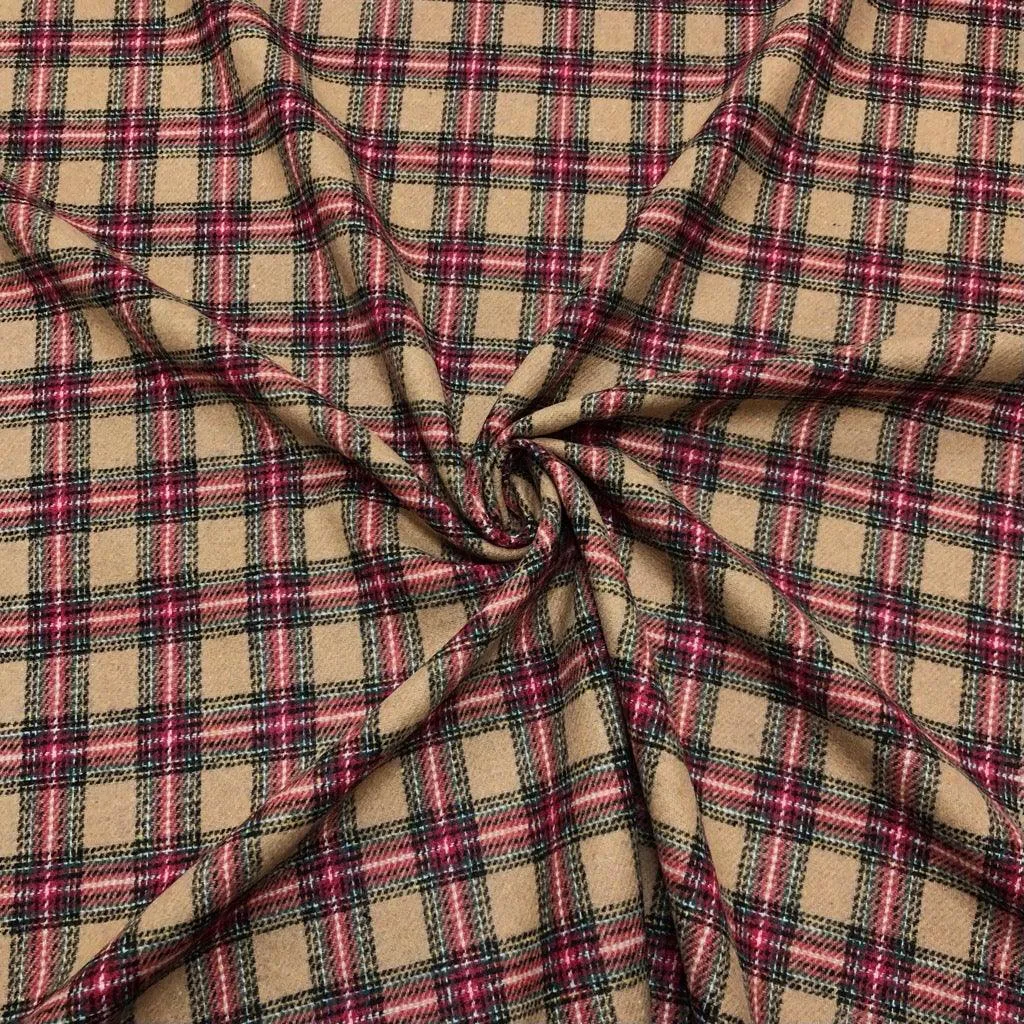 Tartan Wool Blend Fabric