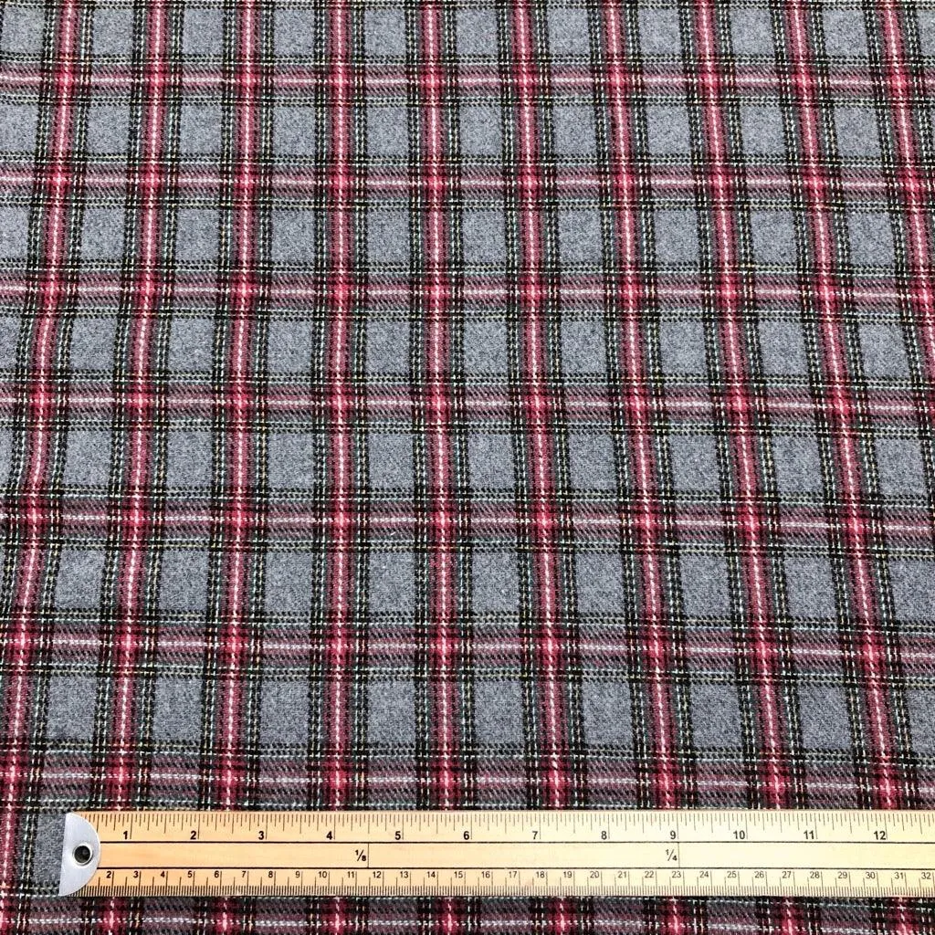 Tartan Wool Blend Fabric