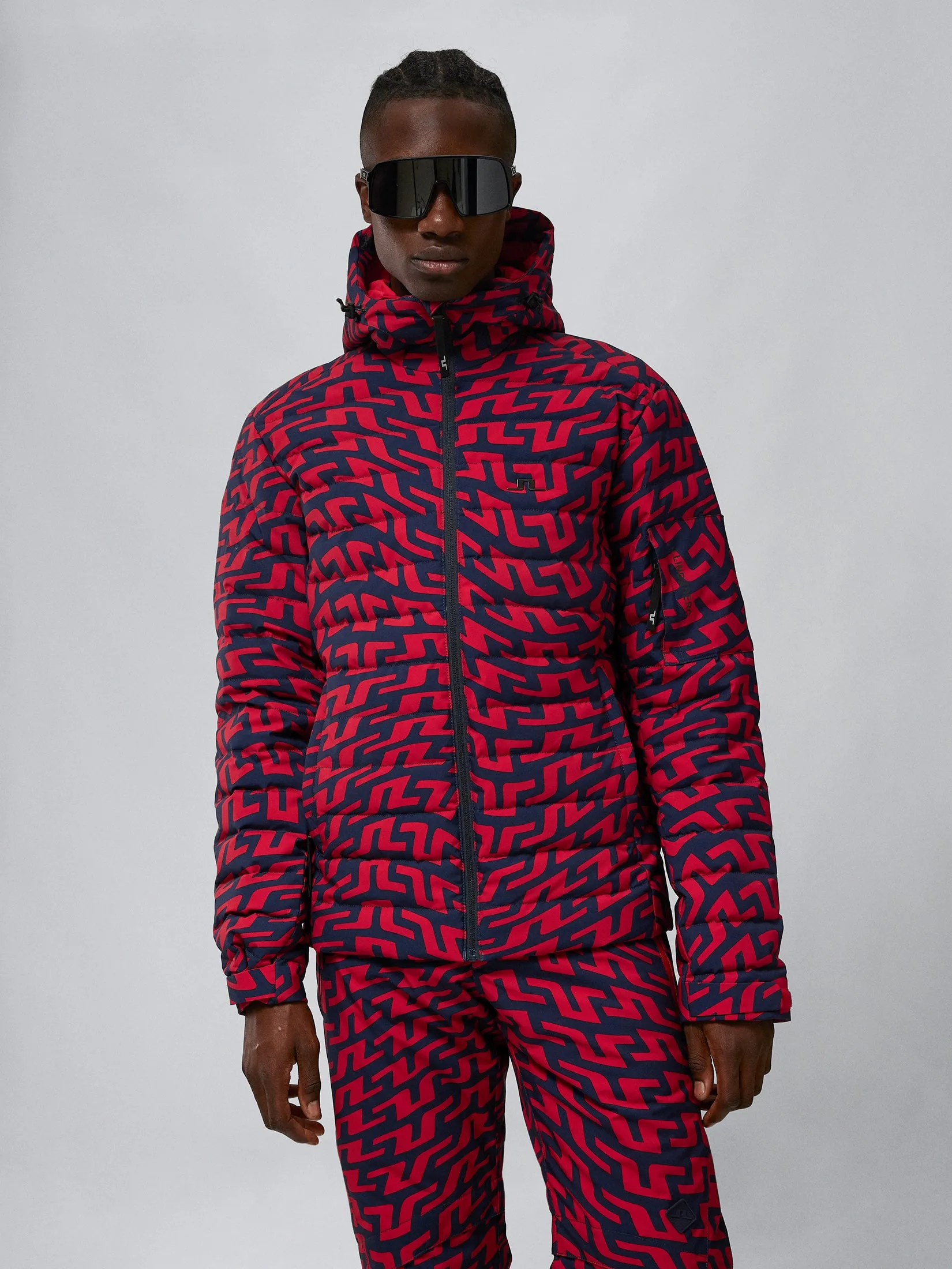 Thermic Pro Down Jacket Print / Bridge Swirl Red