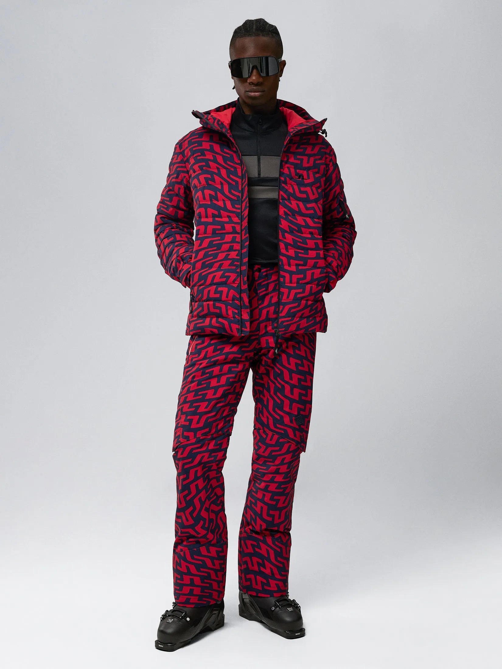 Thermic Pro Down Jacket Print / Bridge Swirl Red