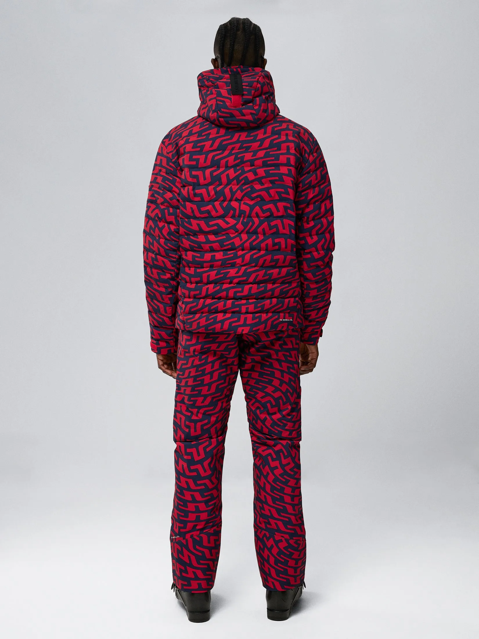 Thermic Pro Down Jacket Print / Bridge Swirl Red