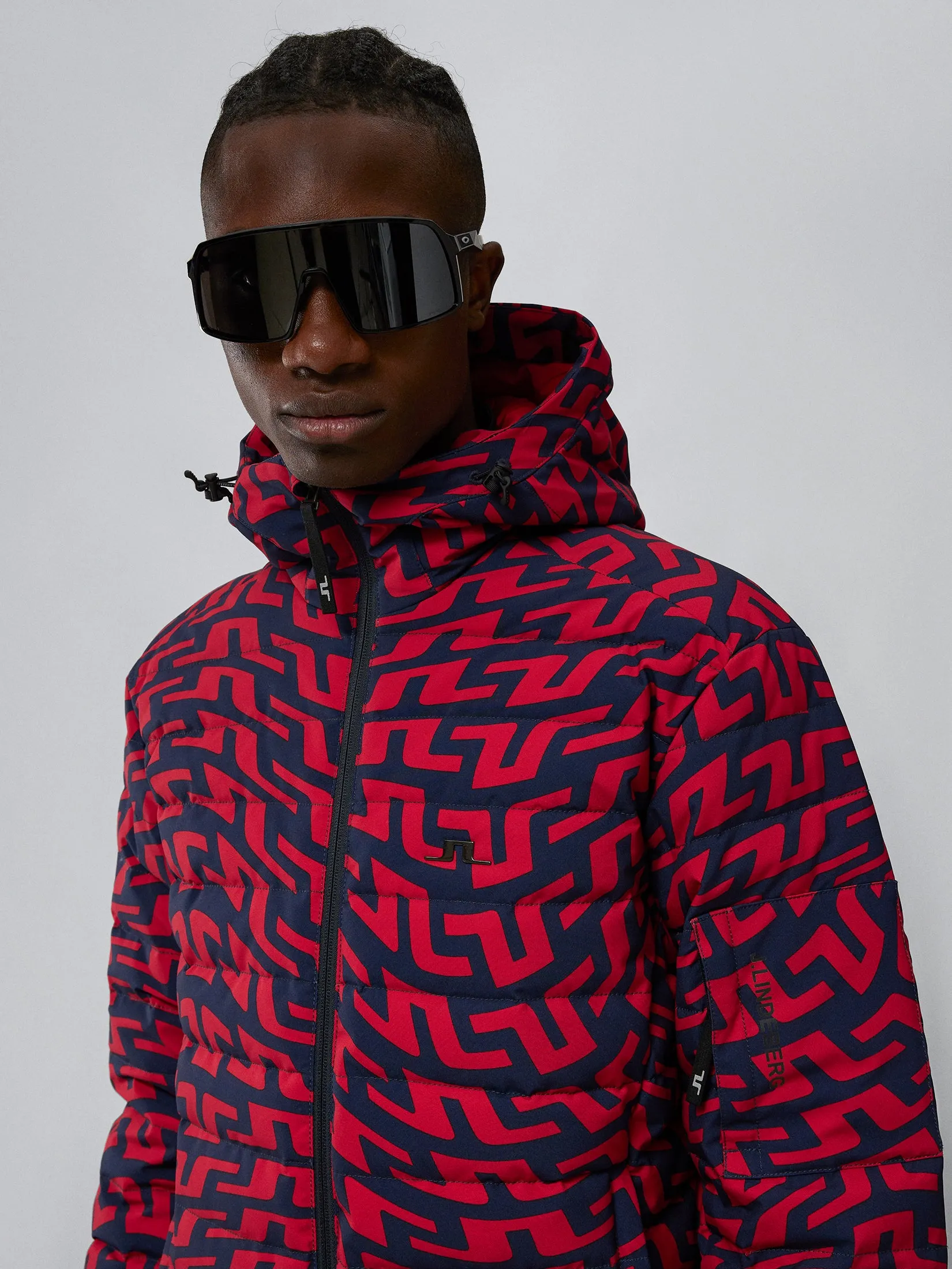 Thermic Pro Down Jacket Print / Bridge Swirl Red