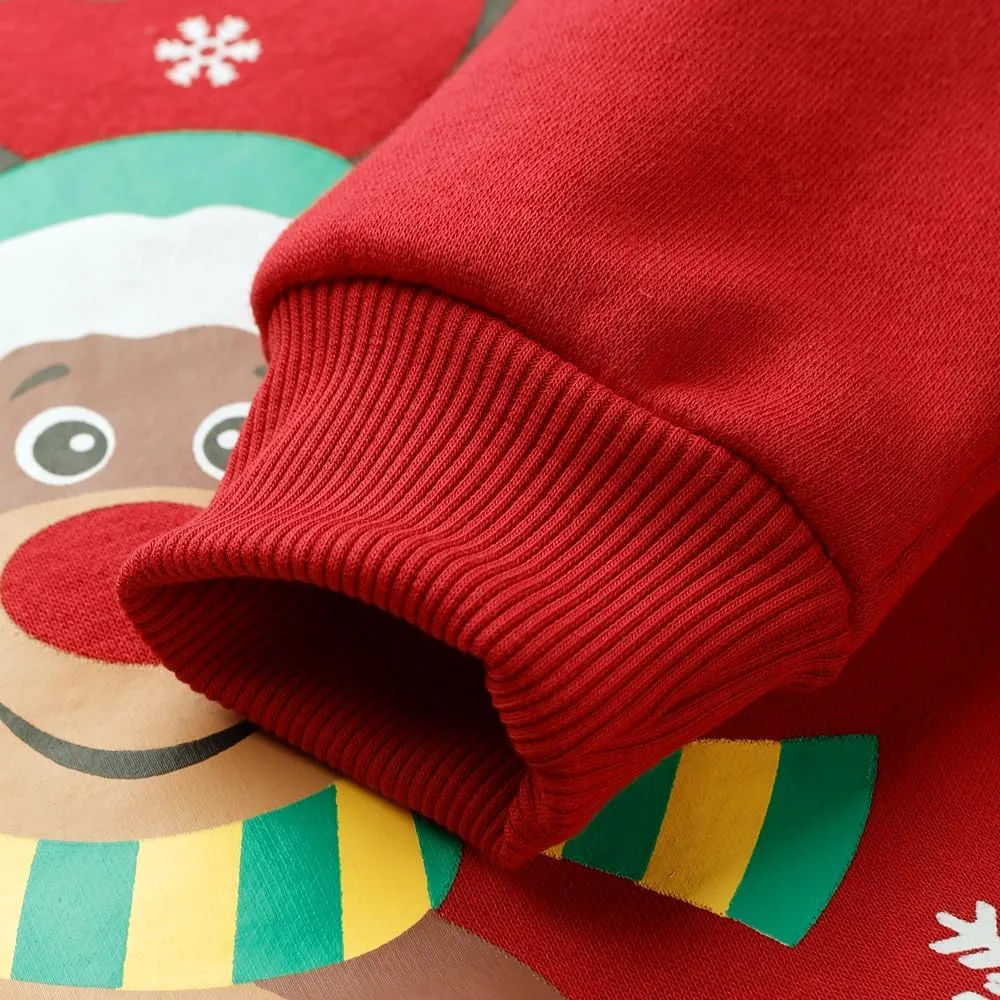 Toddler Boys Christmas Sweatshirts Long Sleeve Pullover Shirts Reindeer Sweaters Xmas Cartoon Tee Sport Tops 1-7T