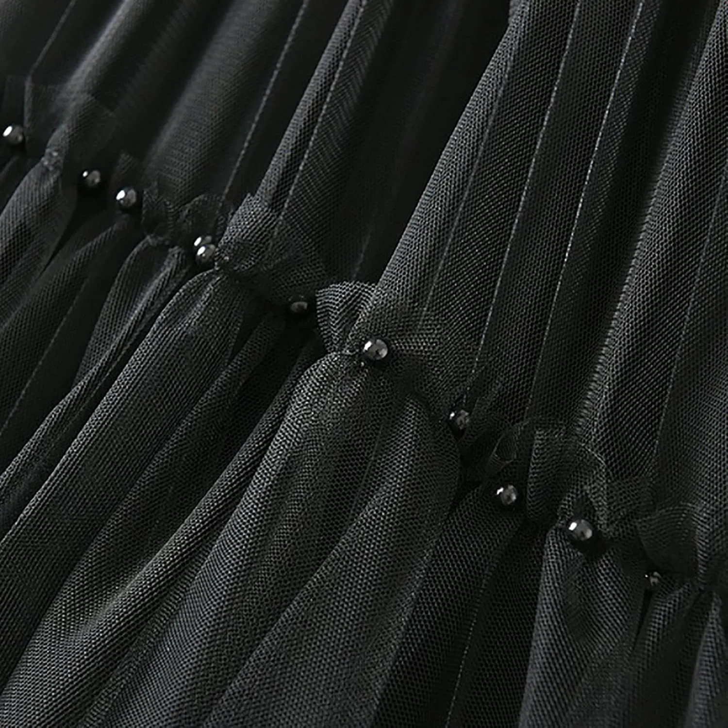 Tulle Skirt for Women Dressy Flowy High Waist Pleated Swing A-Line Skirts Summer Cute Mesh Irregular Hem Midi Skirts